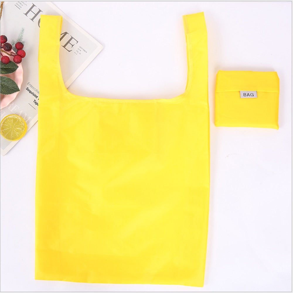 Shopping bag foldable polyester bag Eco-friendly hand canvas bag grocery bags Shoulder Reusable Bag foldable shopping bags totes
