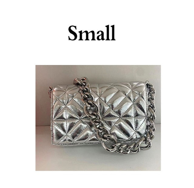 Branded Women's Shoulder Bags 2020 Thick Chain Quilted Shoulder Purses And Handbag Women Clutch Bags Ladies Hand Bag