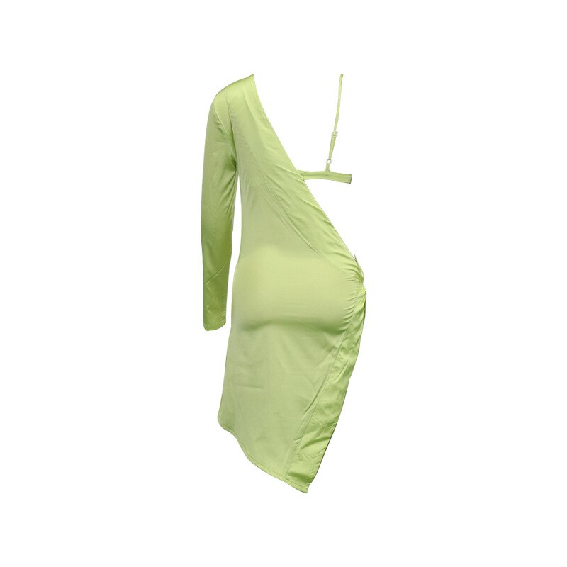CM.YAYA Two 2 Piece Set for Women Sexy Club Party Tracksuit Outfits One Sleeve Slit Tie Up Mini Dress + Bra Set Fall Winter