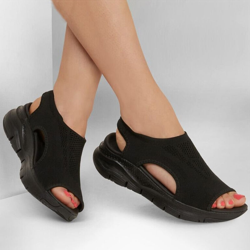 Women Sandals Casual Wedges Sandalias Mujer 2022 New Summer Shoes Women Heels Sandals Platform Peep Toe Wedges Chaussure Femme