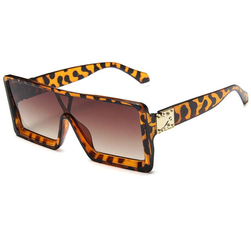 2021 New Vintage White Rectangle Sunglasses Women Luxury Designer Overszie Square Sun Glasses Female Summer Big Frame Eyewear