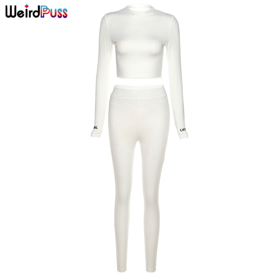 OrangeA turtleneck tracksuit women solid long sleeve crop top leggings sporty bodycon streetwear stretchy matching set outfits