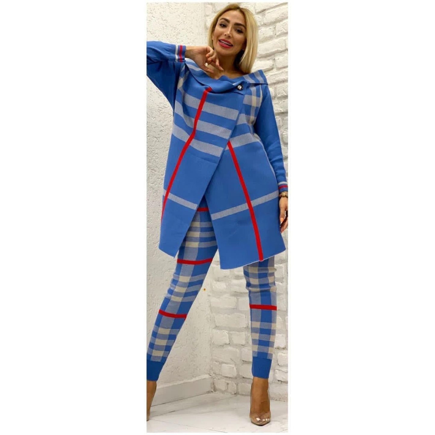 Two Piece Women's Pant Set Suit Knitwear Sweater And Pants Two Piece Sets Womens Outifits flexible Free Size Big Size Tracksuit
