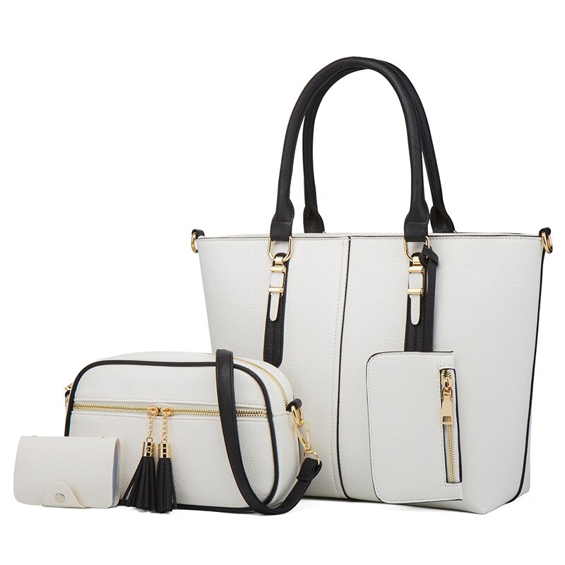 Casual Women Handbags Messenger Bags High Quality Pu Leather Ladies 4 Pieces Shoulder Bag Fashion Female Large Capacity Tote Bag