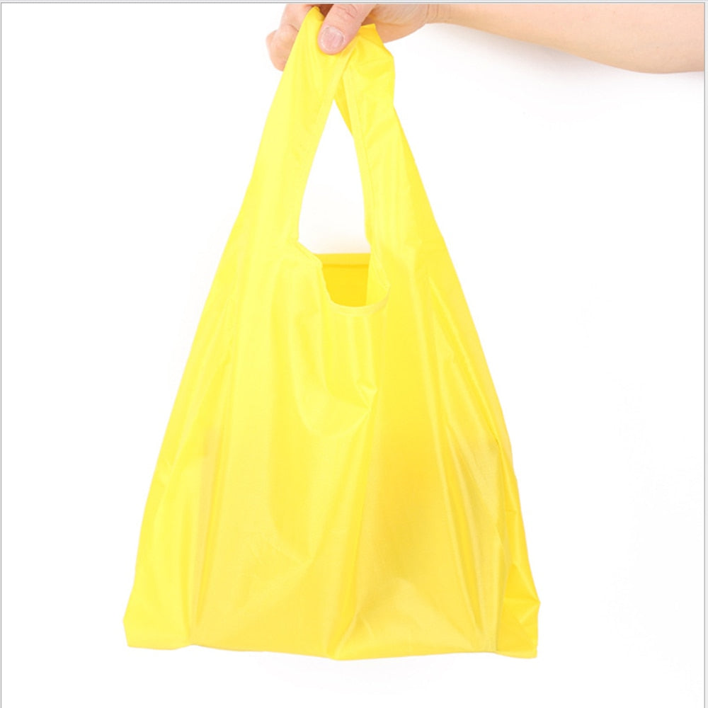 Shopping bag foldable polyester bag Eco-friendly hand canvas bag grocery bags Shoulder Reusable Bag foldable shopping bags totes
