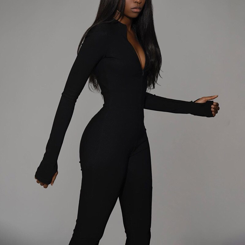 Women Stretch Skinny JUMPSUIT Fitness Sportswear Tracksuit Bodybuilding Female Rompers Workout Activewear Leggings Joggers White