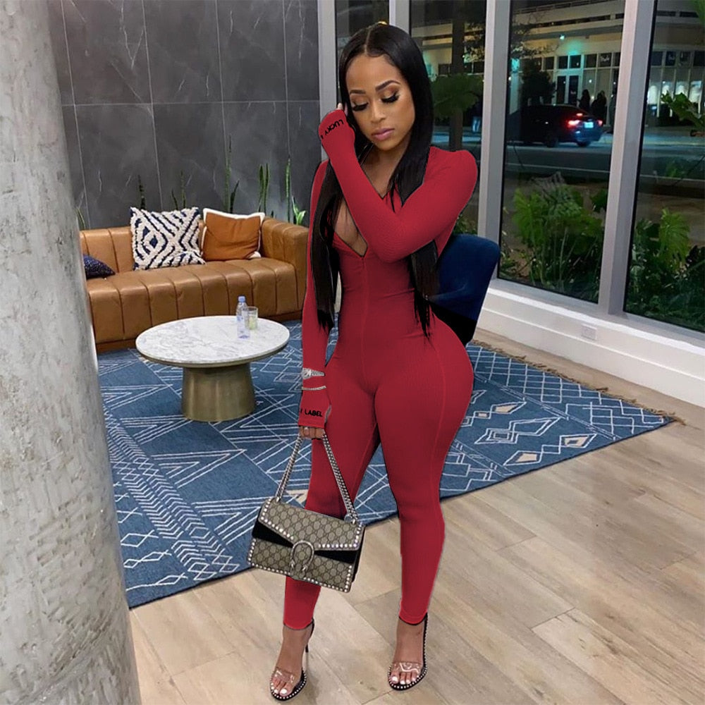 Winter Women Jumpsuits Solid Turtleneck Romper Slim Fit Thick Fabric Fitness Bodysuit Skinny One Piece Outfit Women
