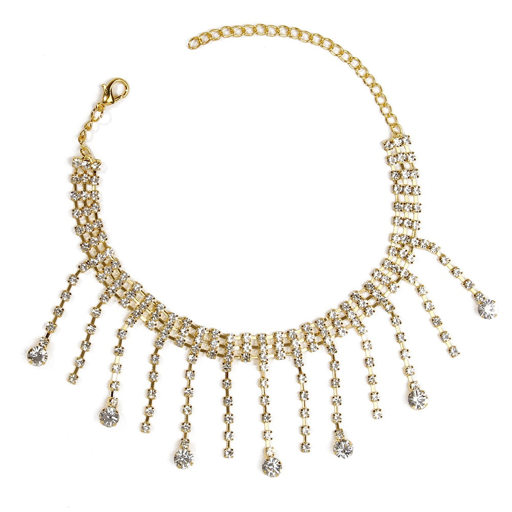 Rhinestone Adjustable Ankles Foot Chain