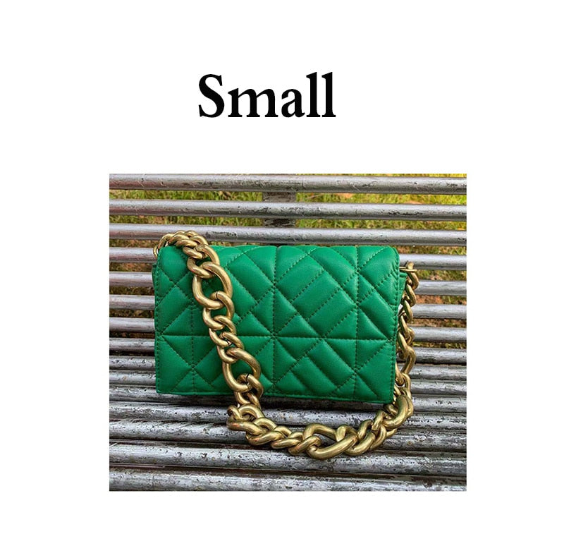 Branded Women's Shoulder Bags 2020 Thick Chain Quilted Shoulder Purses And Handbag Women Clutch Bags Ladies Hand Bag