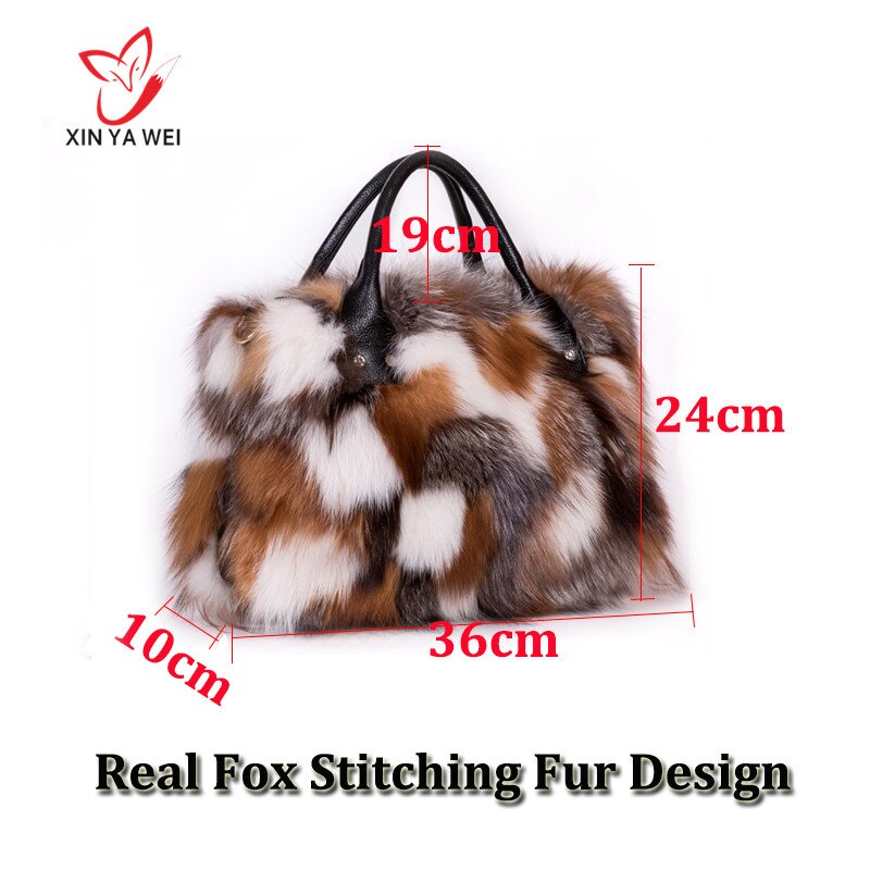 Big bag made of fox fur, new Women Luxury bag made of genuine Fox fur, large size, crossbody bag, Gift diagonal package