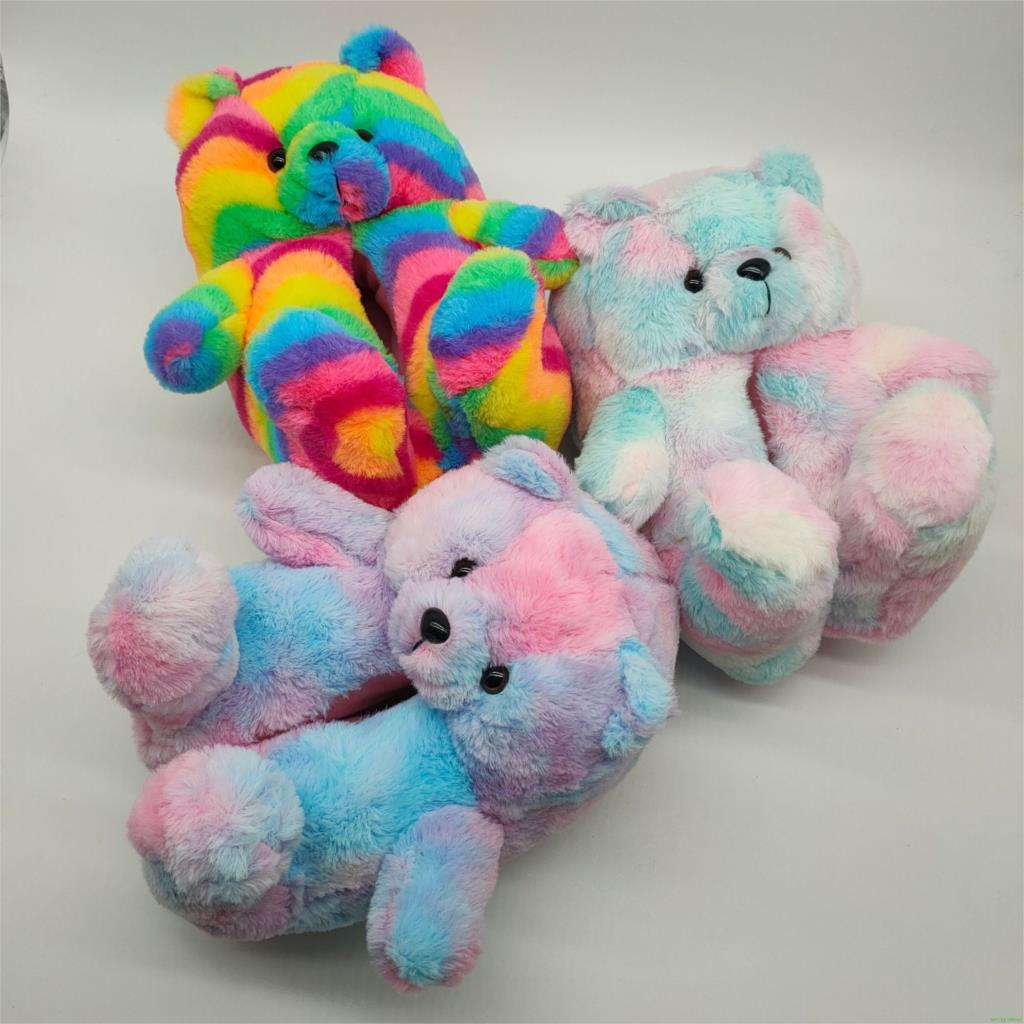 Winter Warm House Shoes Women Teddy Bear Slippers Anti-slip Soft Home Indoor Slipper Ladies Cute Cartoon Funny Slippers Ladies