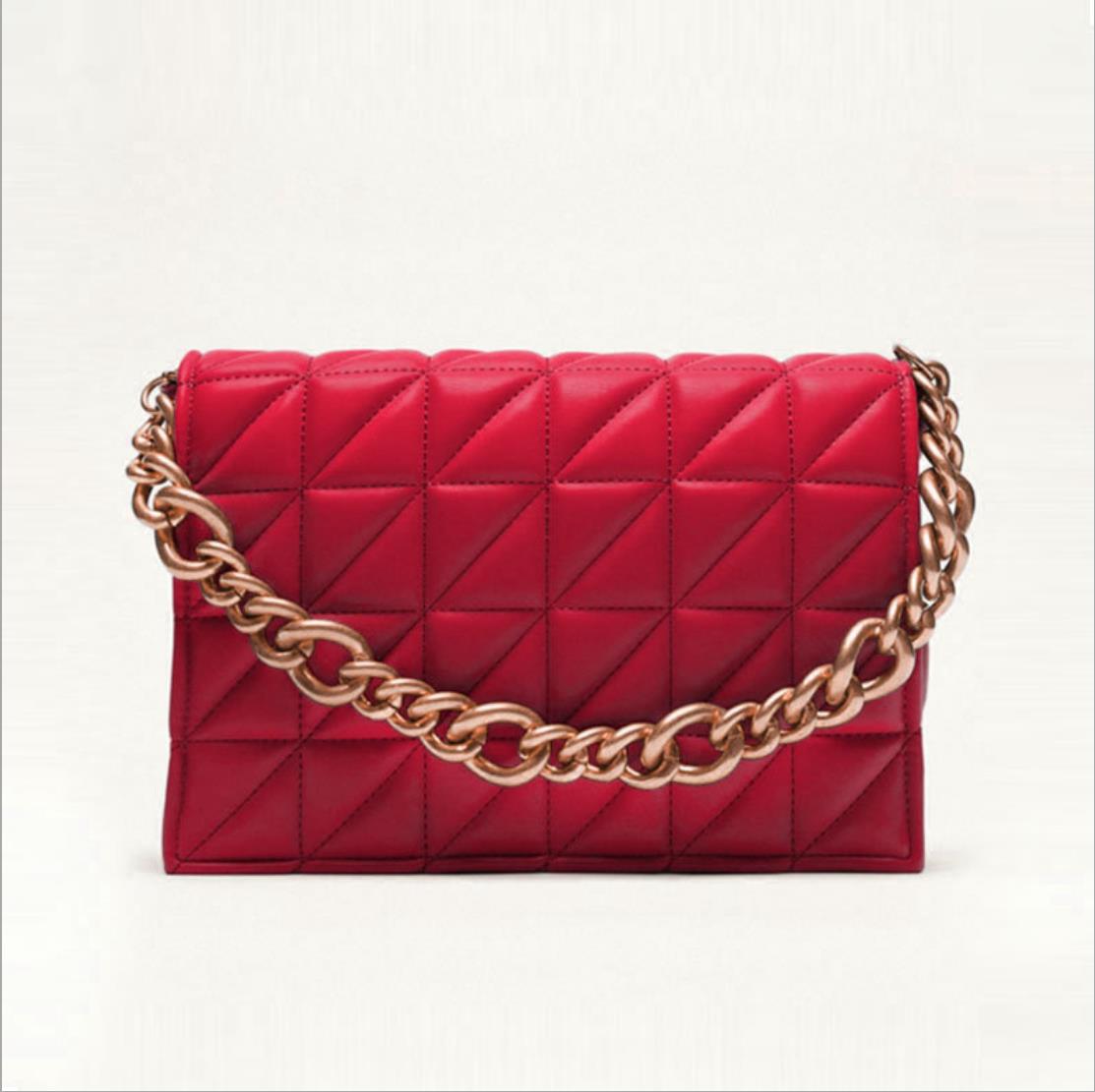 Women Diamond Lattice PU Messenger Bags Metal Chains Crossbody Hand Bag Causal Tote Flap Bag for zara woman Shoulder Bag