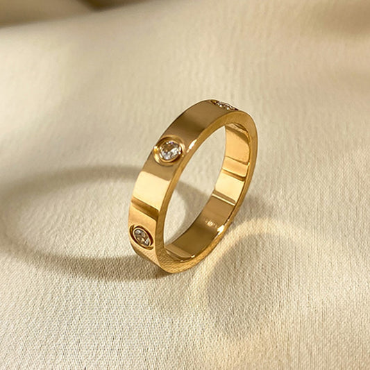 2021 Hot Stainless Steel Crystal Rings for Women Fashion Titanium Bague Femme Wedding Engagement Ring Lover Luxury Brand Jewelry