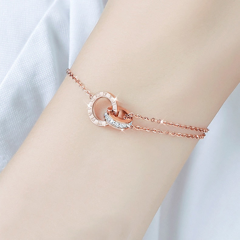 2021 Fashion Jewelry Luxury Gold Color Roman Hanging Numeral Choker Necklace For Women Party Stainless Steel Pendants Necklace