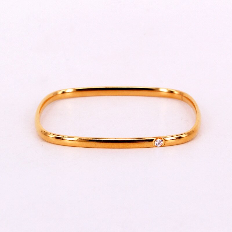 2021 New Arrival Stainless Steel Crystal Bangle Women Bracelets Luxury Brand Gold Plated Wedding Jewelry Free Shipping B71