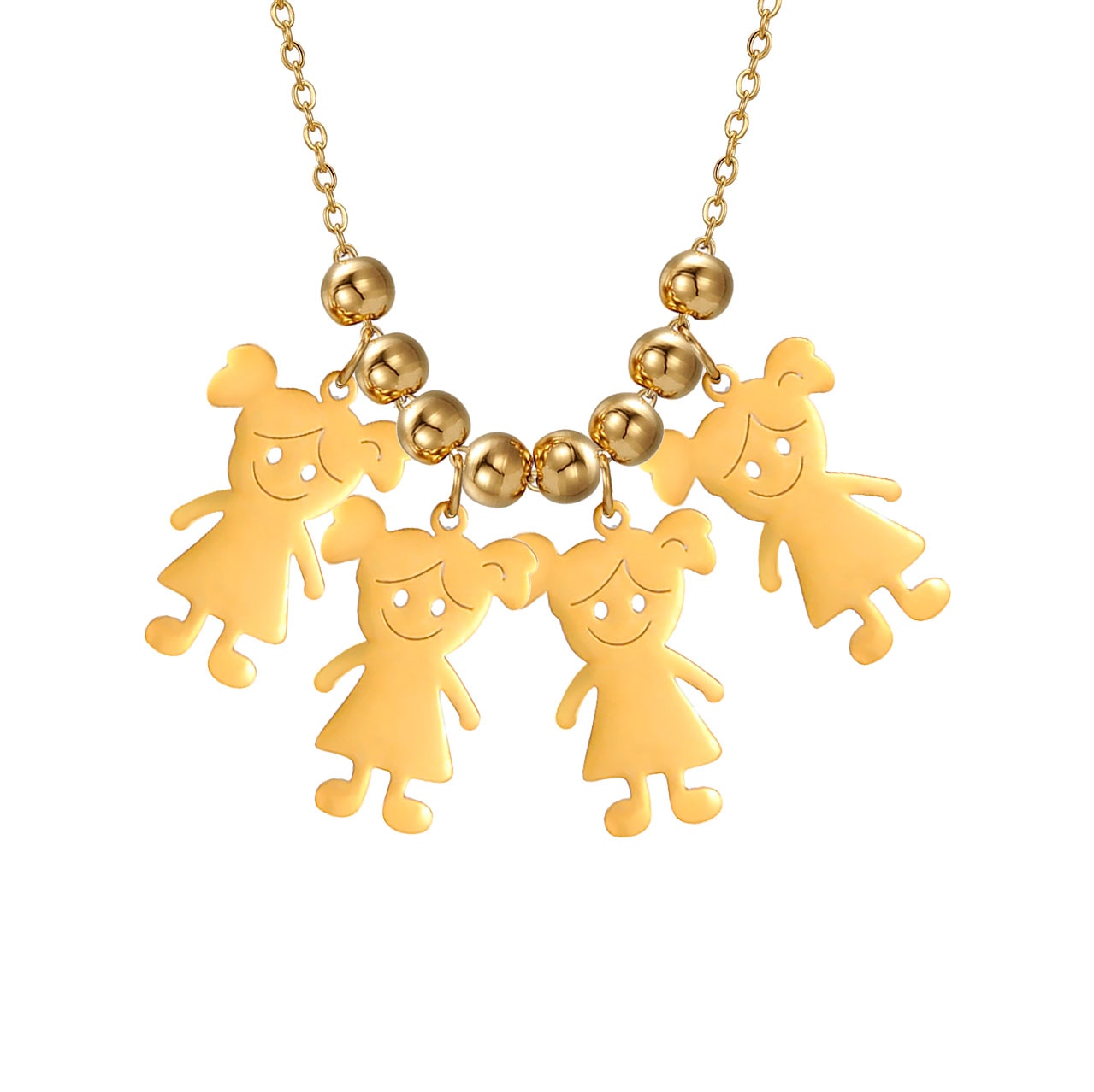 Lemegeton Personalized Custom Name Children Necklace For Women Stainless Steel Engraved Family Necklaces Kids Mother Jewelry