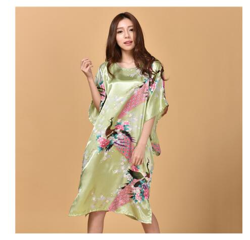 Plus Size Black Women's Summer Lounge Robe Lady New Sexy Home Dress Rayon Nightgown Large Loose Sleepwear Bathrobe Gown S002-B