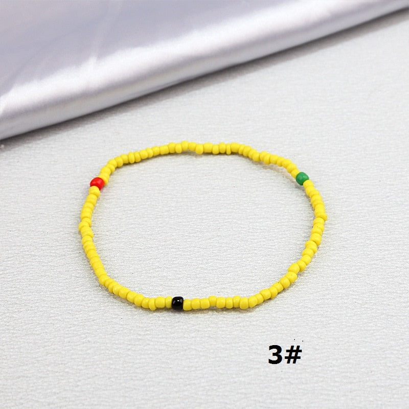 Color Rice Beads Ankle Bracelet Bohemian Mixed Irregular Beads anklets for Women Leg Bracelet Beach seaside Foot Fashion Jewelry