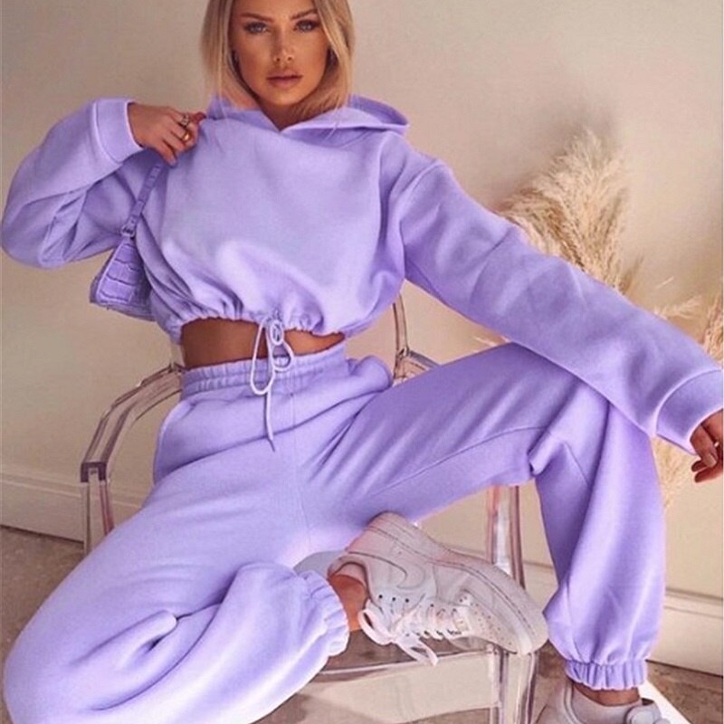 Womens 2 Piece Sets Sportswear New Zipper Tracksuit Women Two Set Casual Sport Suit Lounge Wear