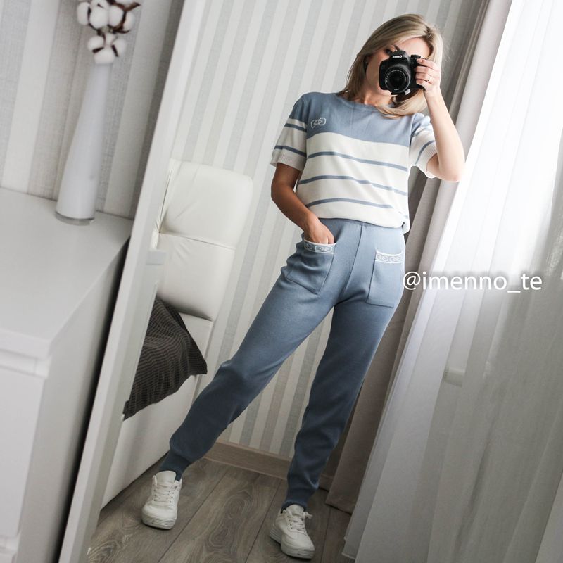 MASTGOU Letter Printing  Summer Women T Shirt Tracksuits Short Sleeve Women Sweater Top Tee Shirt + Pencil Pants Suits Two Piece