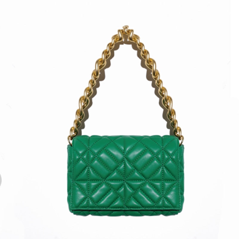 Branded Women's Shoulder Bags 2020 Thick Chain Quilted Shoulder Purses And Handbag Women Clutch Bags Ladies Hand Bag