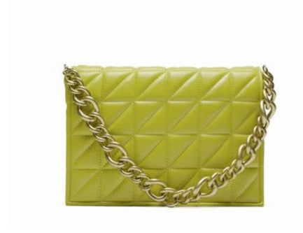 Women Diamond Lattice PU Messenger Bags Metal Chains Crossbody Hand Bag Causal Tote Flap Bag for zara woman Shoulder Bag