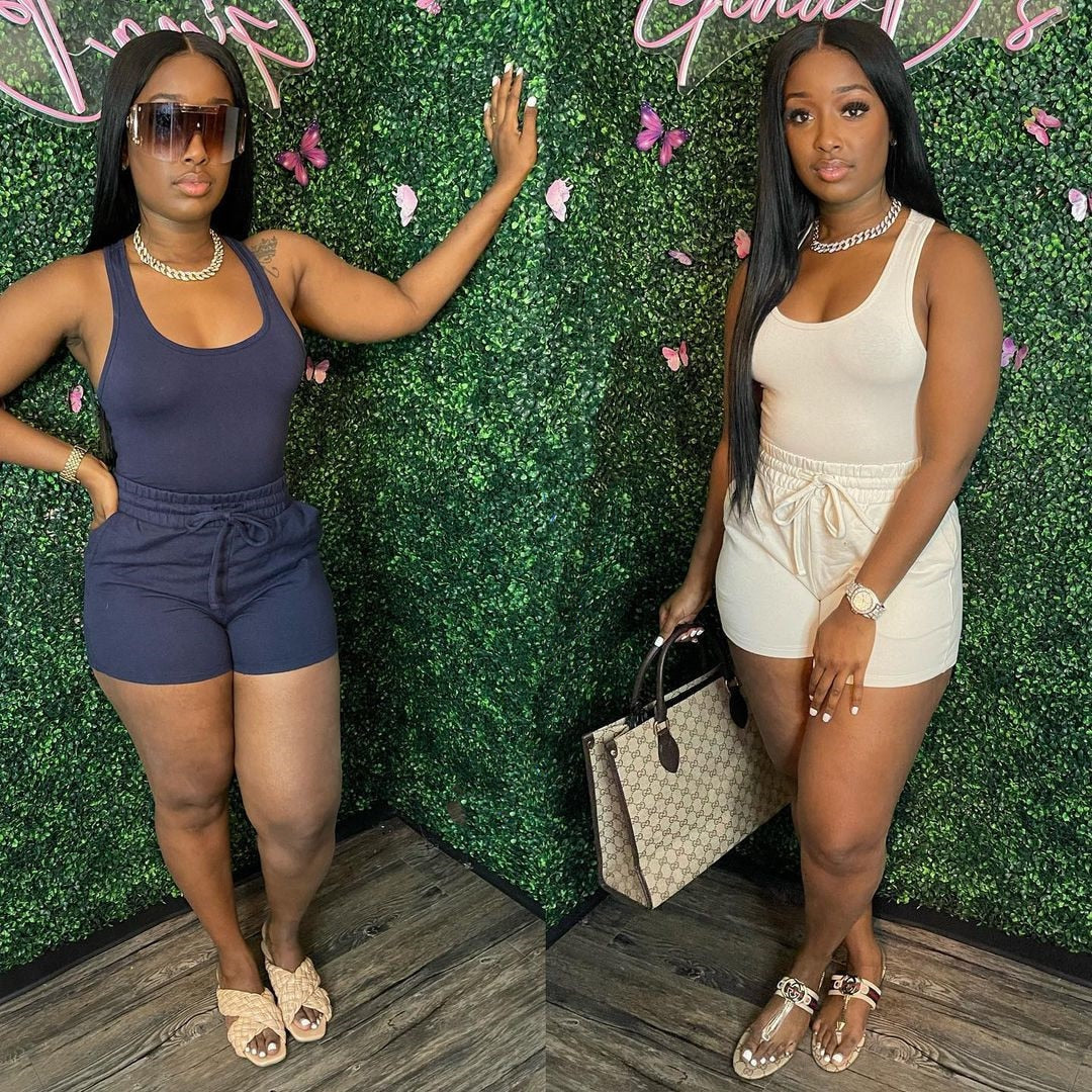 Summer Sleeveless Tank Top Shorts Set Two Piece Set Womens Outifits Jogger Suit Tracksuit Women Casual Party Club 2pcs Outfits