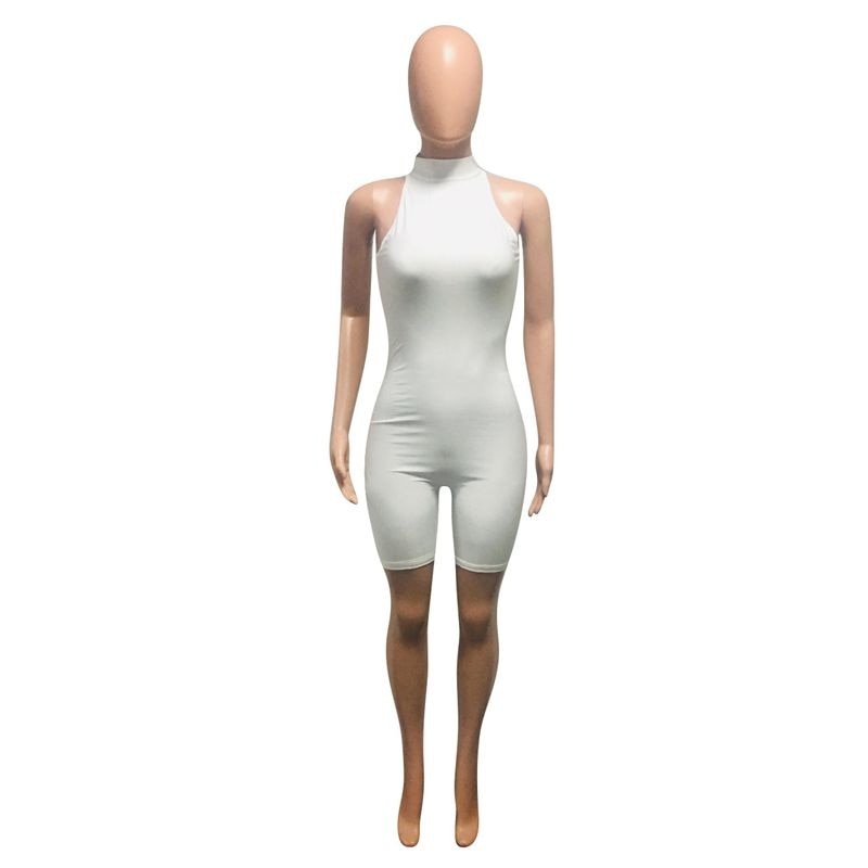 HAOYUAN Sexy Rompers Womens Jumpsuit Biker Shorts 2020 Summer Clothes Ladies One Piece Body Overalls Sleeveless Bodycon Playsuit