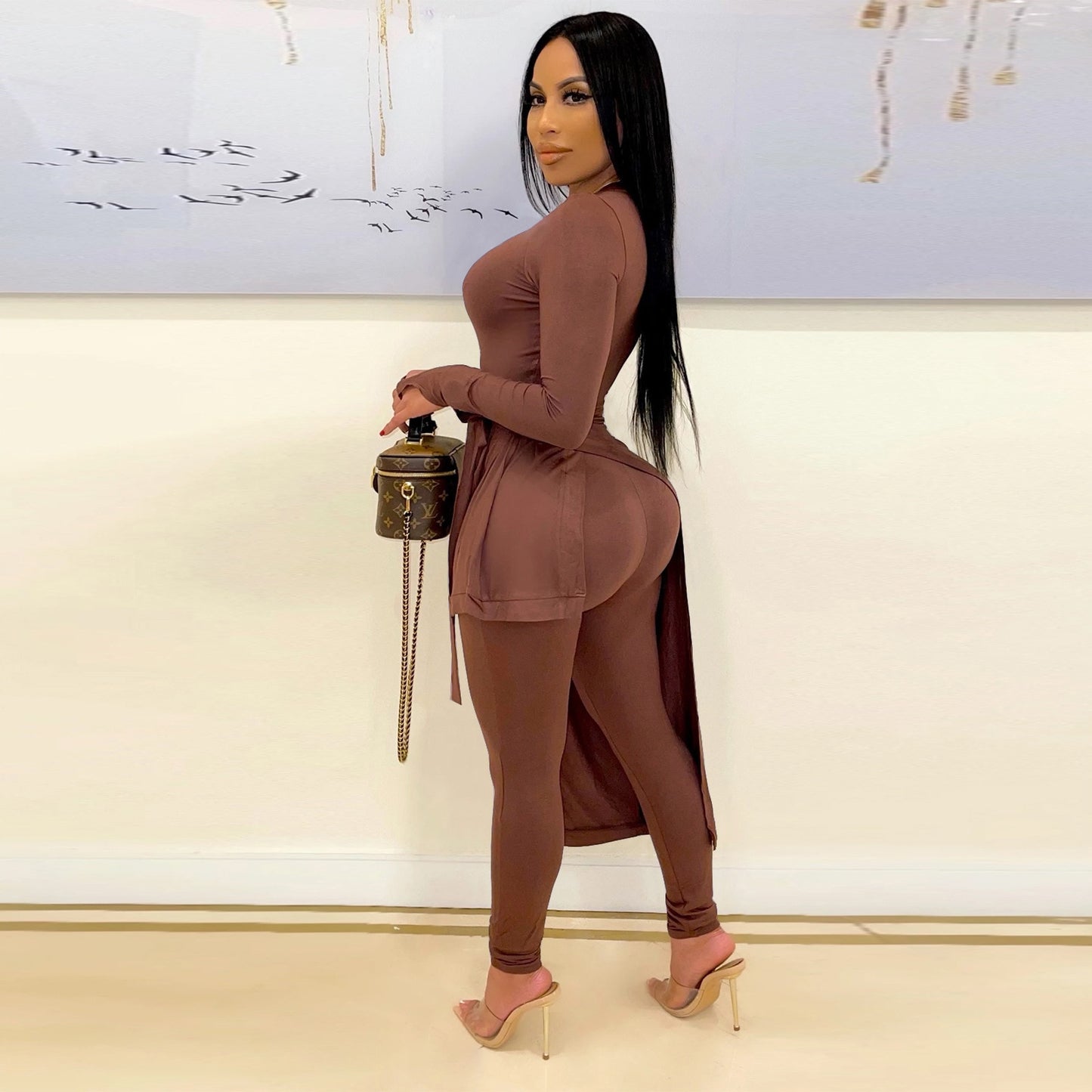 Faith Print Women Knitted Skinny Set Ladies Long Sleeve Sweater Legging Pants Suits Autumn Winter Bodycon Tracksuits Fitness Set