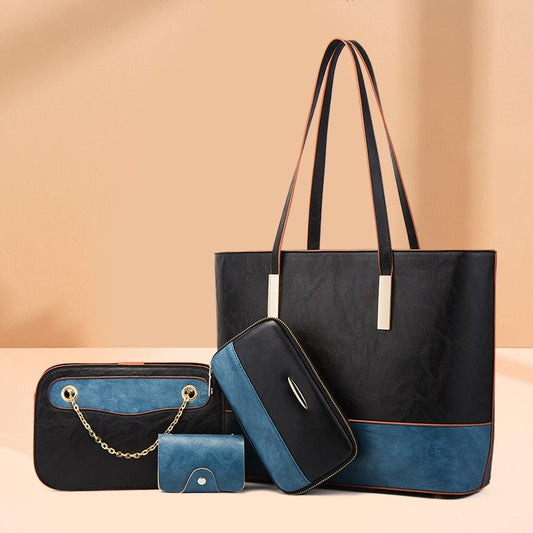Fashion Pu Leather Women Handbags High Quality Ladies 4 Pieces Set Shoulder Messenger Bags Designer Female Tote Crossbody Bag
