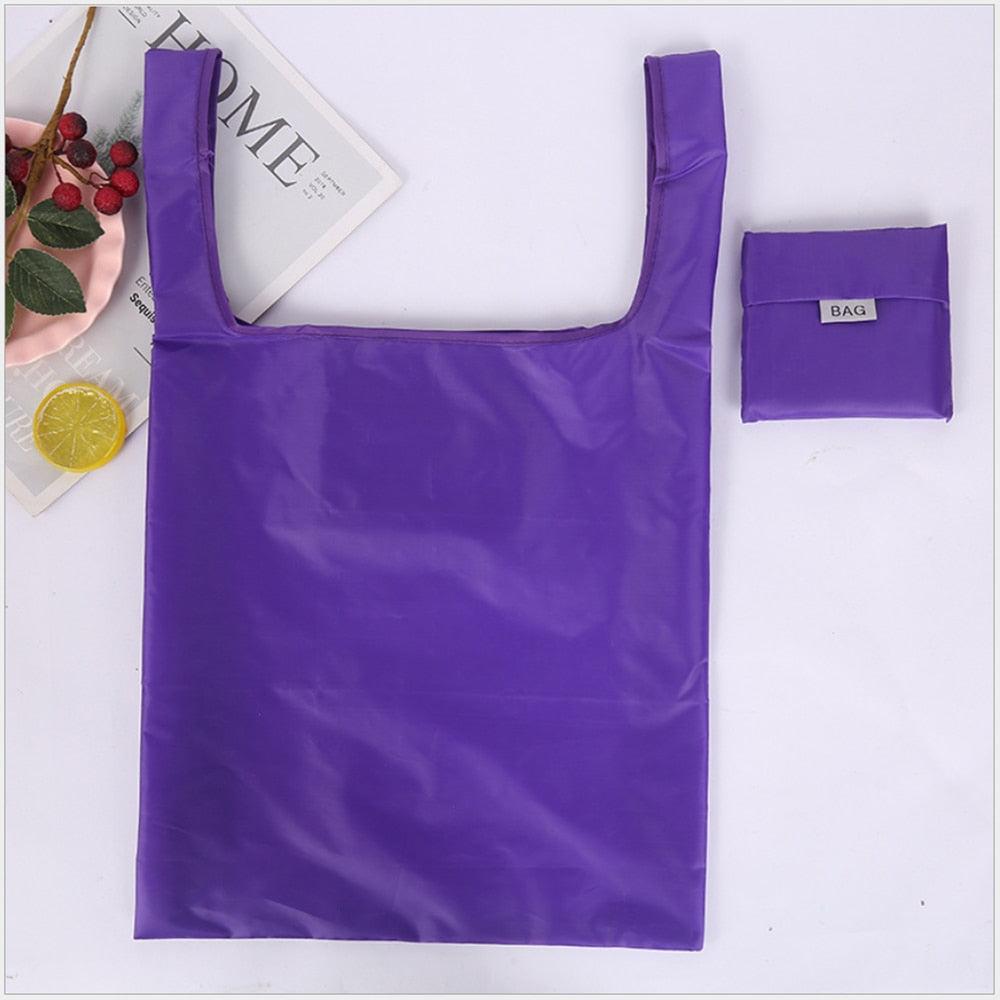 Shopping bag foldable polyester bag Eco-friendly hand canvas bag grocery bags Shoulder Reusable Bag foldable shopping bags totes