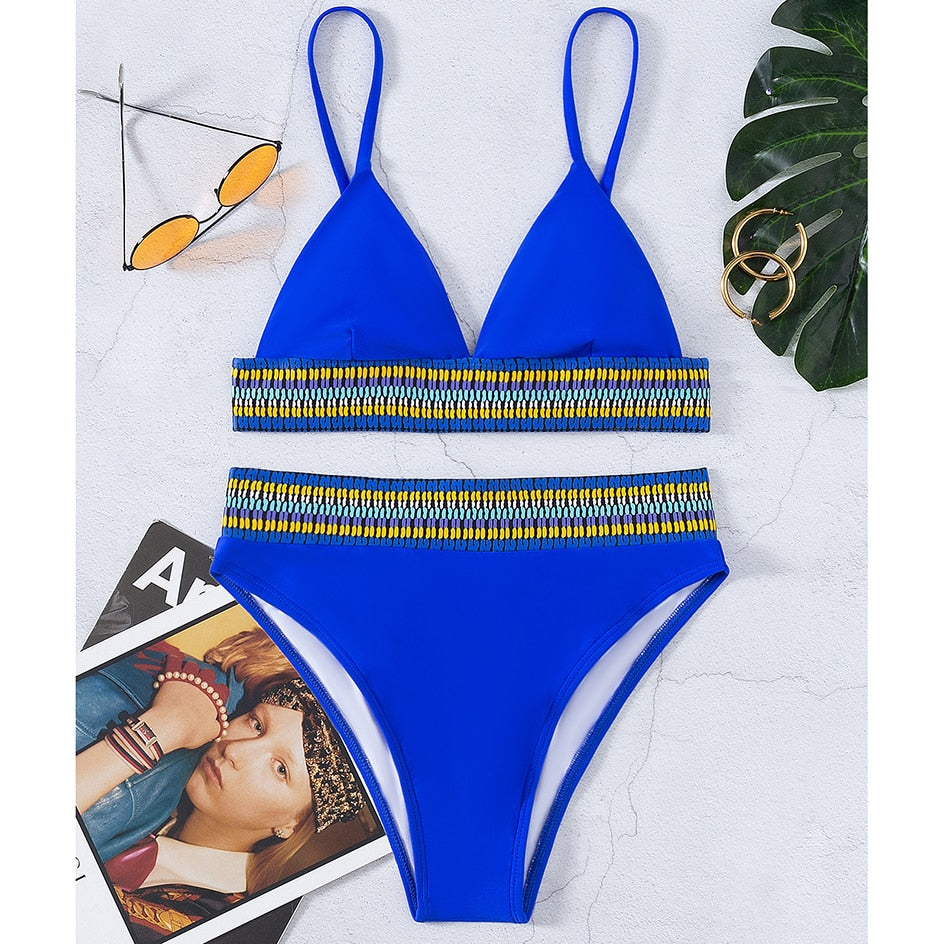 Sexy Bikini 2021 Swimwear Women Swimsuit Brazilian High Waist Bikinis Set 2 Piece Women Bathing Suit Swim for Summer Beach Wear