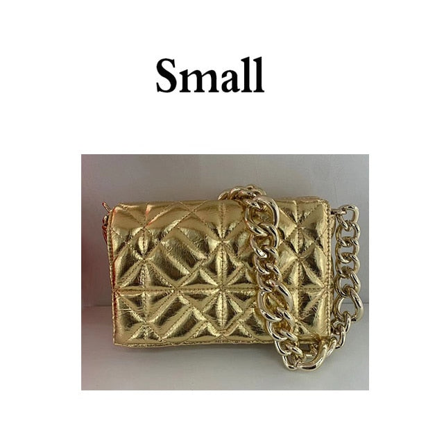 Branded Women's Shoulder Bags 2020 Thick Chain Quilted Shoulder Purses And Handbag Women Clutch Bags Ladies Hand Bag