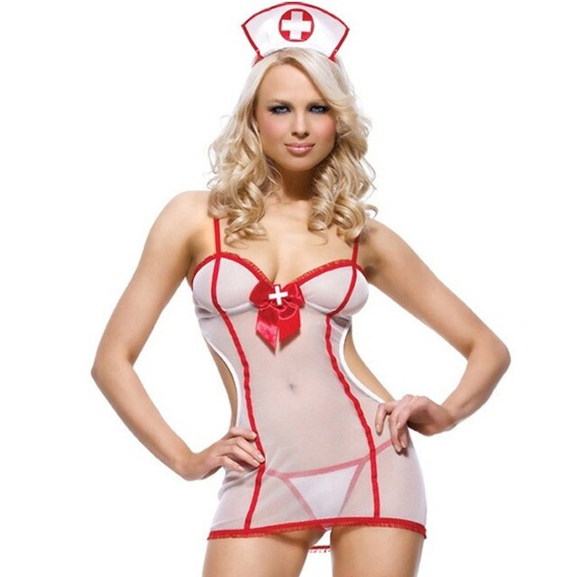 Sexy Lingerie Cosplay Maid Nurse Uniform Women Dress Underwear Erotic Baby Doll Lingerie Porno Costumes Lenceria Sexi Role Play