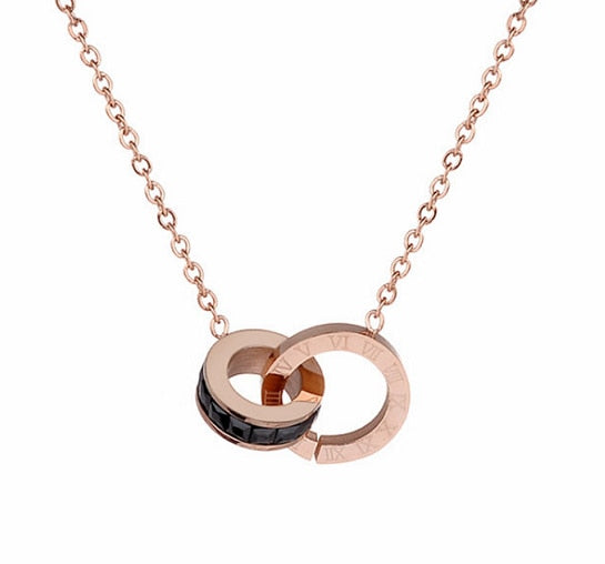 2021 Fashion Jewelry Luxury Gold Color Roman Hanging Numeral Choker Necklace For Women Party Stainless Steel Pendants Necklace