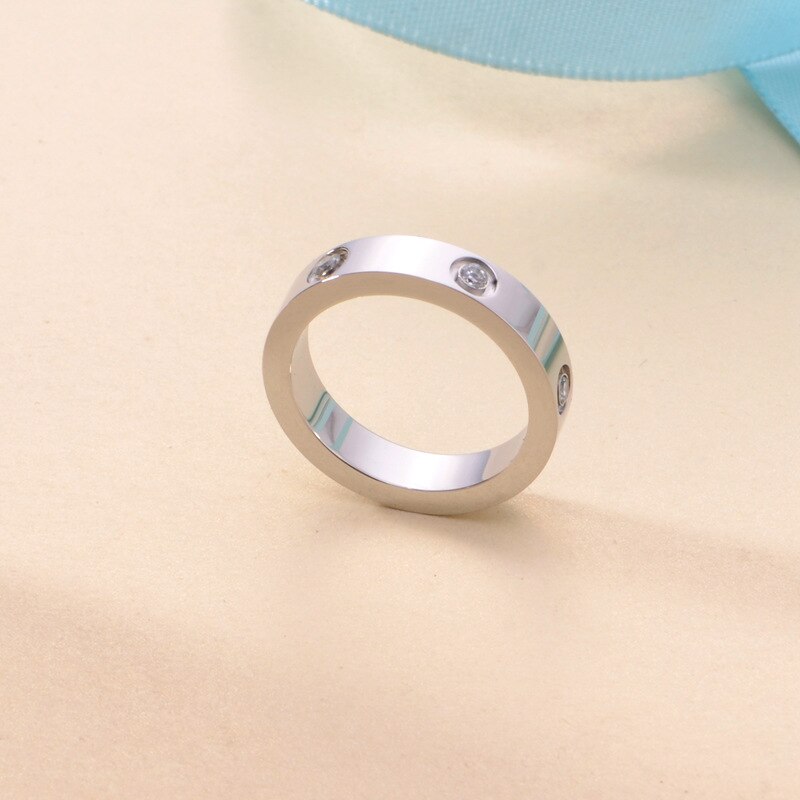 2021 Stainless Steel Rings for Women Men Fashion Titanium Bague Femme Wedding Engagement Couple Ring Lover Luxury Brand Jewelry