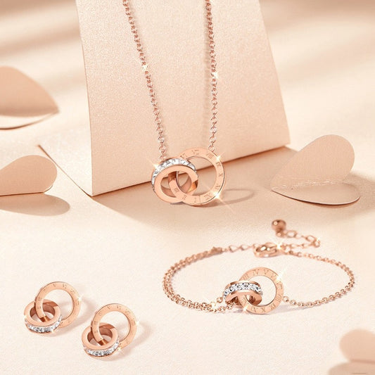 2021 Fashion Jewelry Luxury Gold Color Roman Hanging Numeral Choker Necklace For Women Party Stainless Steel Pendants Necklace