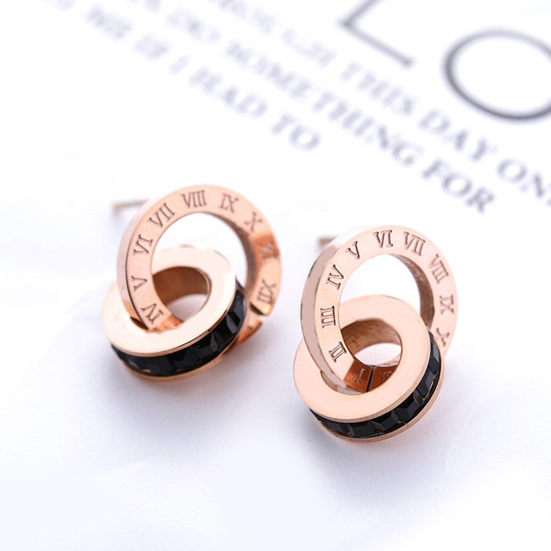 2021 Fashion Jewelry Luxury Gold Color Roman Hanging Numeral Choker Necklace For Women Party Stainless Steel Pendants Necklace