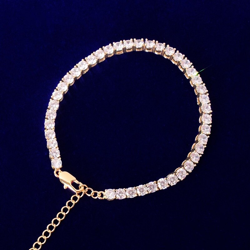Bubble Letter Tennis Chain Anklets for Women Hip Hop Jewelry Fashion Adjustable 2021 Trend Christmas Gift