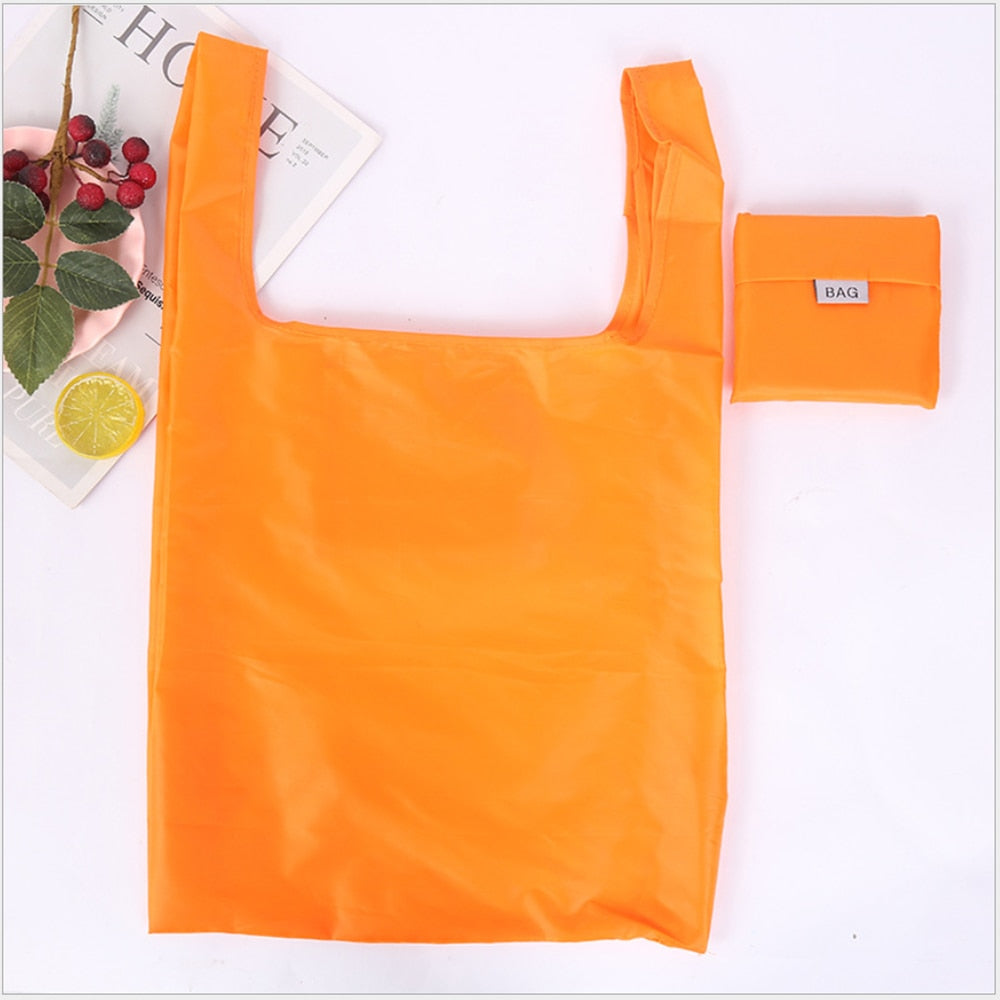 Shopping bag foldable polyester bag Eco-friendly hand canvas bag grocery bags Shoulder Reusable Bag foldable shopping bags totes