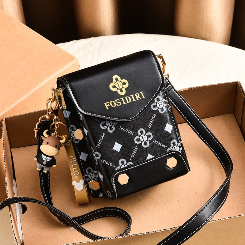 Fashion Women Pattern Shoulder Bag Hardware Chain Strap Color Block Messenger Handbag Composite Cross Body Bag