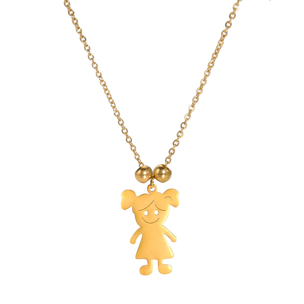 Lemegeton Personalized Custom Name Children Necklace For Women Stainless Steel Engraved Family Necklaces Kids Mother Jewelry