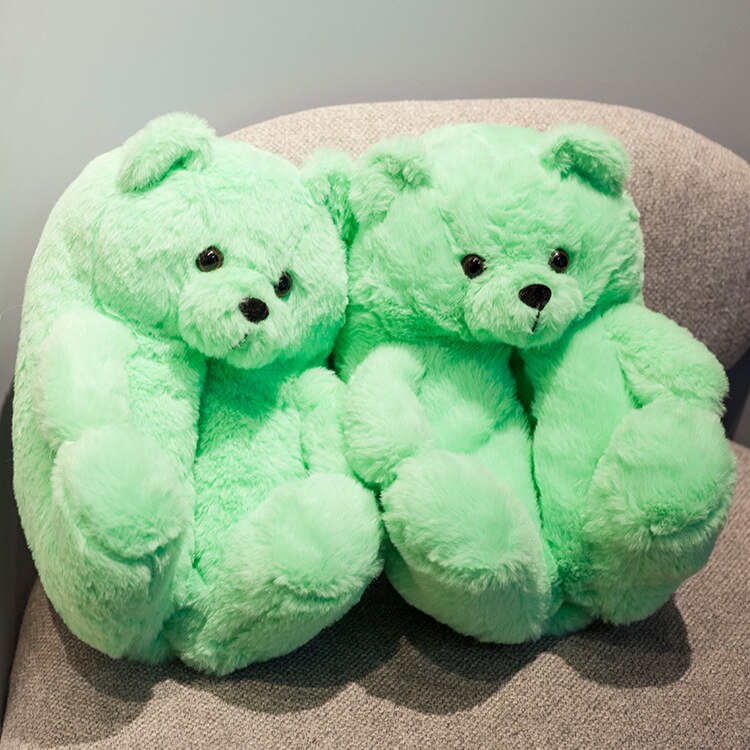 Winter Warm House Shoes Women Teddy Bear Slippers Anti-slip Soft Home Indoor Slipper Ladies Cute Cartoon Funny Slippers Ladies