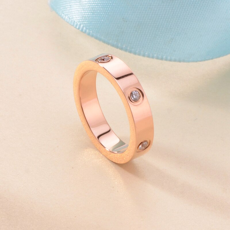 2021 Stainless Steel Rings for Women Men Fashion Titanium Bague Femme Wedding Engagement Couple Ring Lover Luxury Brand Jewelry