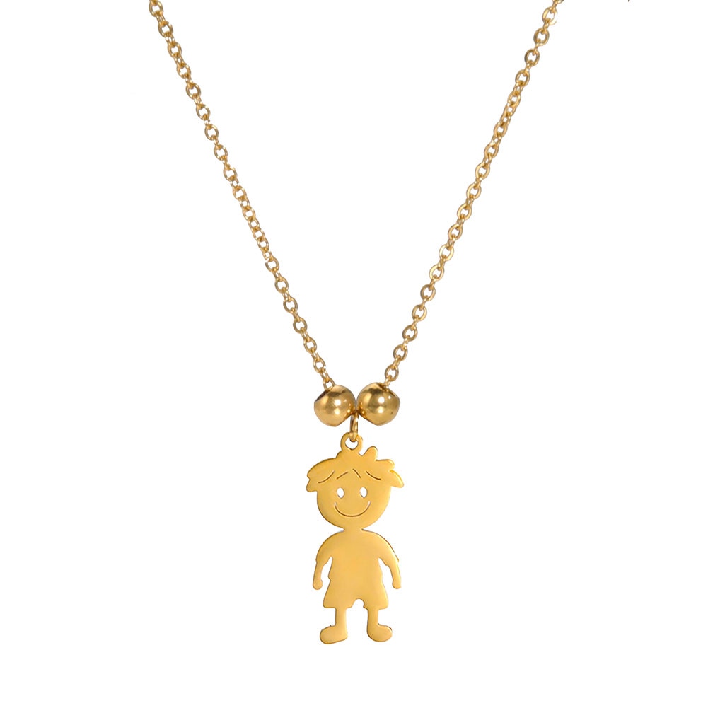 Lemegeton Personalized Custom Name Children Necklace For Women Stainless Steel Engraved Family Necklaces Kids Mother Jewelry
