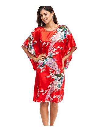 Plus Size Black Women's Summer Lounge Robe Lady New Sexy Home Dress Rayon Nightgown Large Loose Sleepwear Bathrobe Gown S002-B