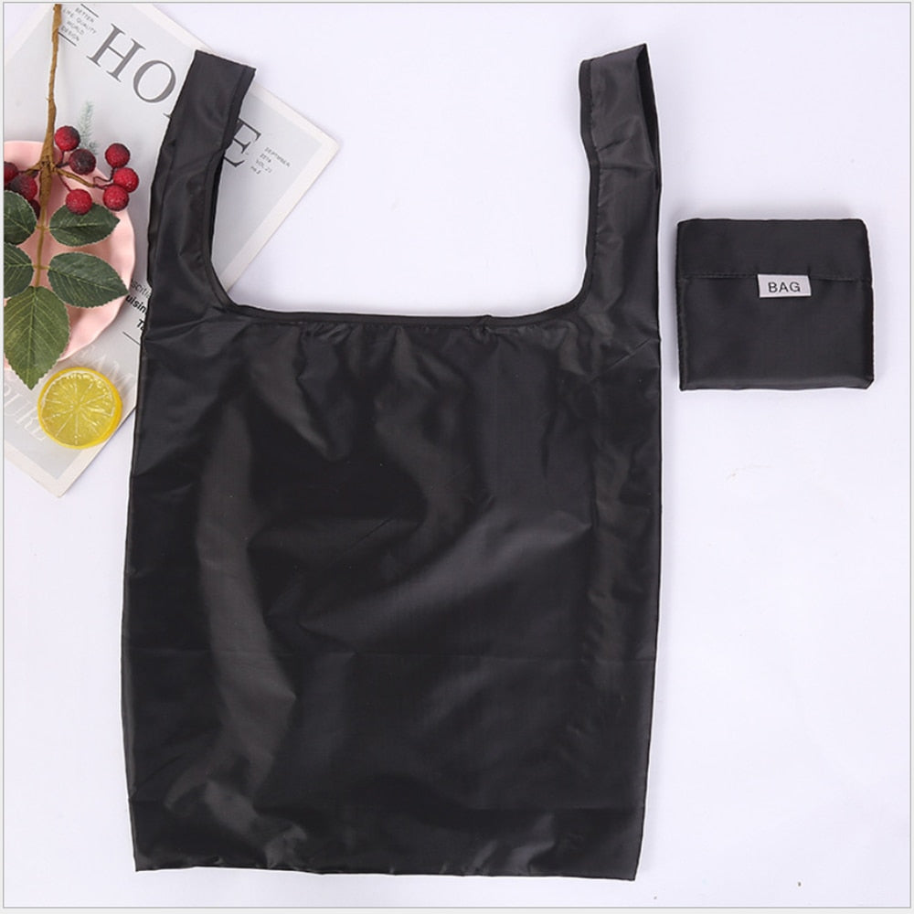 Shopping bag foldable polyester bag Eco-friendly hand canvas bag grocery bags Shoulder Reusable Bag foldable shopping bags totes