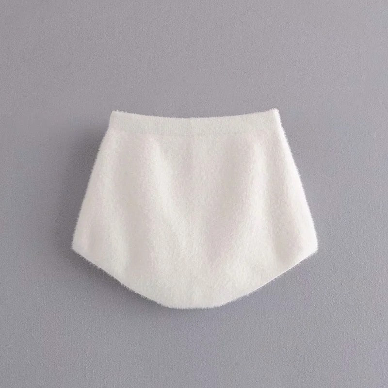 and the United States hot style blogger sweater female autumn female mink wool knitting condole shorts three-piece suit