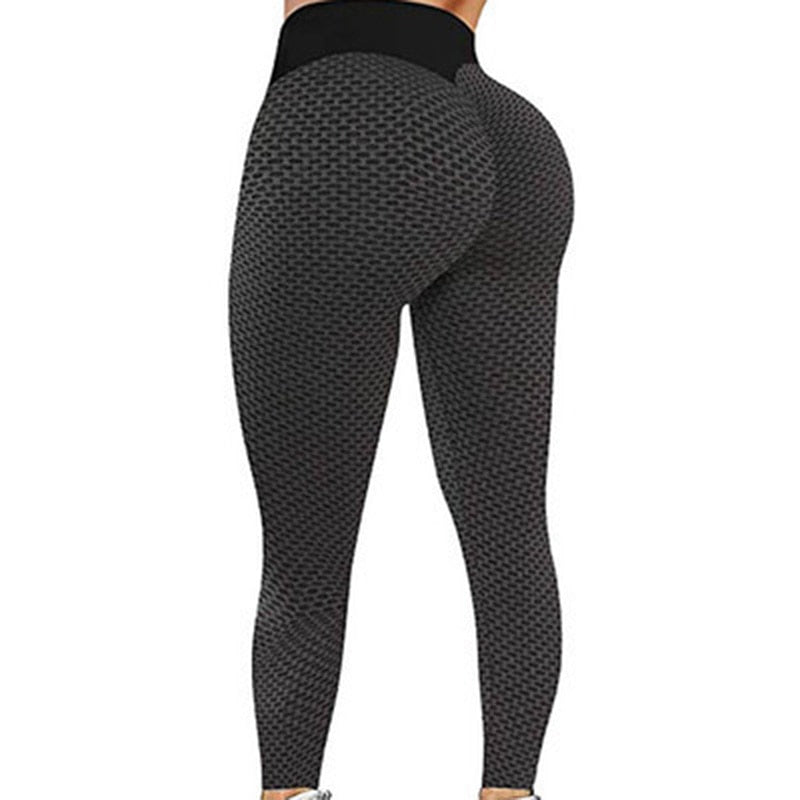 Grid Tights Yoga Pants Women Seamless High Waist Leggings Breathable Gym Fitness Push Up Clothing Woman Pant