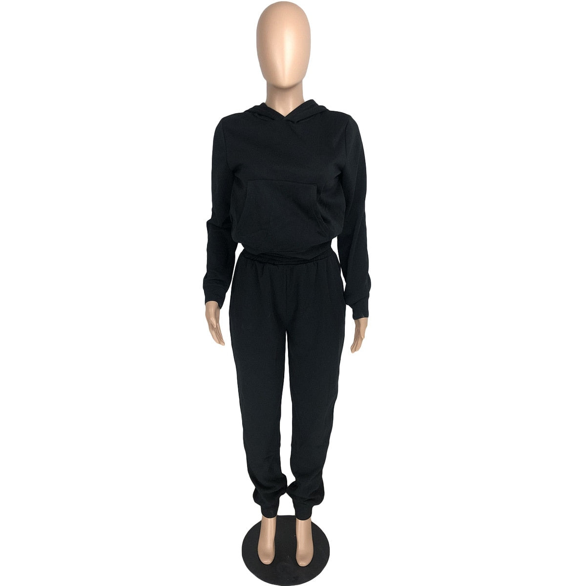 Ronikasha Women New Sweater Long Sleeve Cropped Hoodie Sweatpants 2 Piece Outfits Jogging Workout Sets